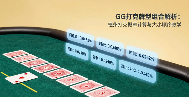 GG扑克牌型组合解析：德州扑克概率计算与大小顺序教学