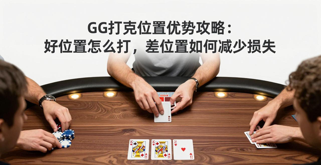 GG扑克位置优势攻略：好位置怎么打，差位置如何减少损失