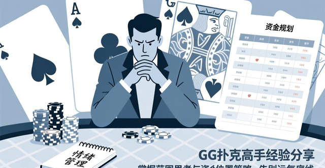 GG扑克高手经验分享：掌握范围思考与位置策略，告别运气盈利