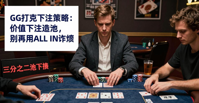 GG扑克下注策略：价值下注造池，别再用ALL IN诈唬