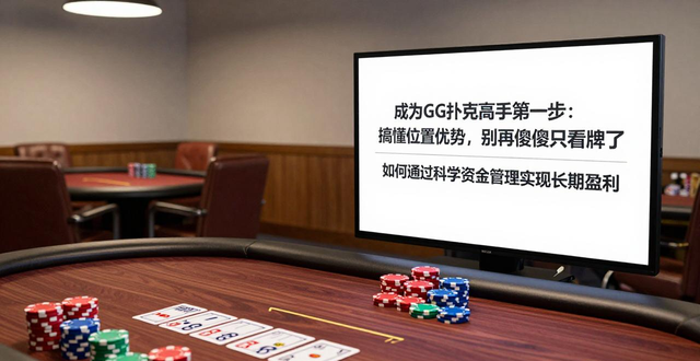 成为GG扑克高手第一步：搞懂位置优势，别再傻傻只看牌了