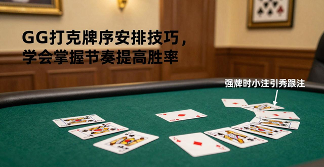 GG扑克牌序安排技巧，学会掌握节奏提高胜率