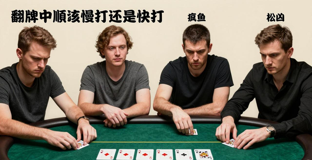 GG扑克应对不同对手方法，紧弱松弱与疯鱼松凶策略