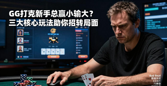GG扑克新手总赢小输大？三大核心玩法助你扭转局面