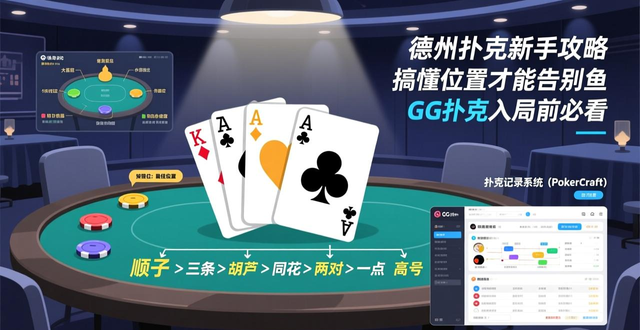 德州扑克新手攻略：搞懂位置才能告别鱼，GG扑克入局前必看