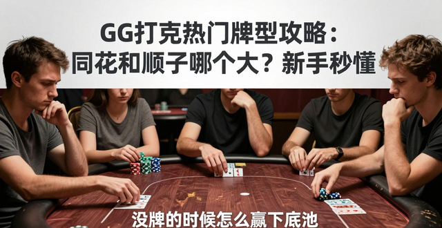 GG扑克热门牌型攻略：同花和顺子哪个大？新手秒懂