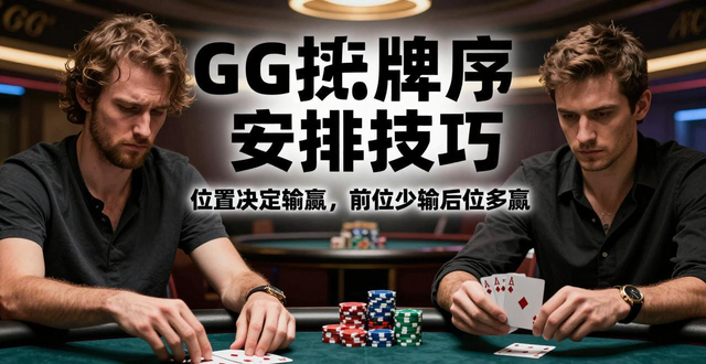 GG扑克牌序安排技巧：位置决定输赢，前位少输后位多赢