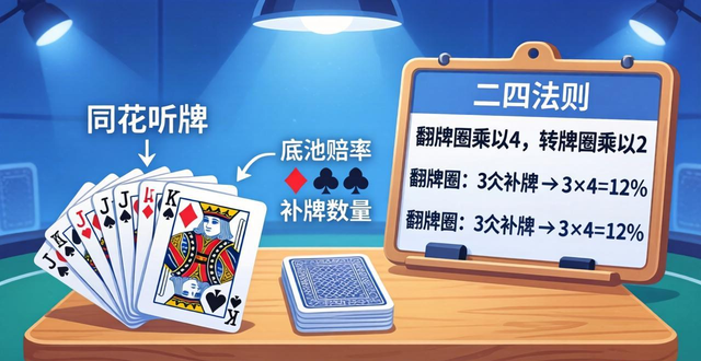 GG扑克算牌方法 新手必学的底池赔率与补牌计算实战技巧
