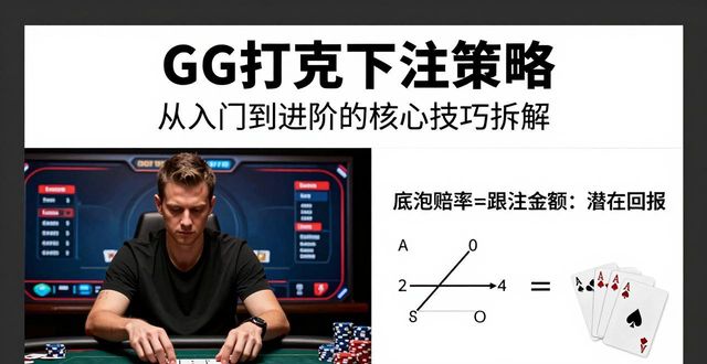 GG扑克下注策略 从入门到进阶的核心技巧拆解