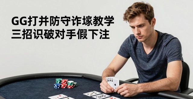 GG扑克防守诈唬教学 三招识破对手虚假下注